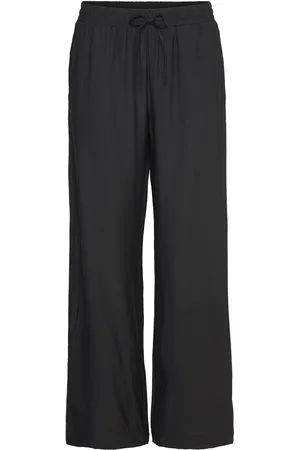 Freequent Fqlaguna-Pants Bottoms Trousers Straight Leg Black