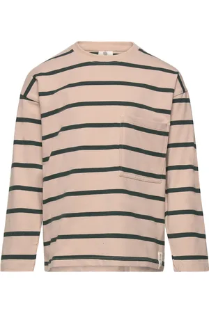EN FANT T-Shirt Ls Stripe Tops T-shirts Long-sleeved T-shirts Beige