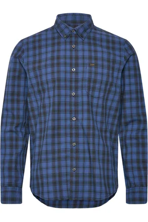 Lee Lee Button Down Tops Shirts Casual Blue
