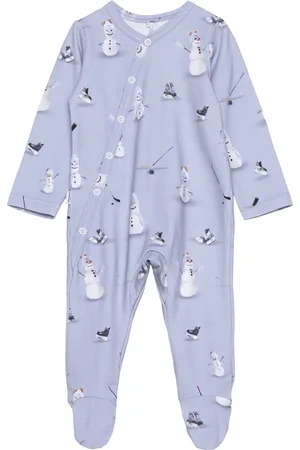 Gugguu Baby Print Full Bodysuit Pitkähihainen Body Blue