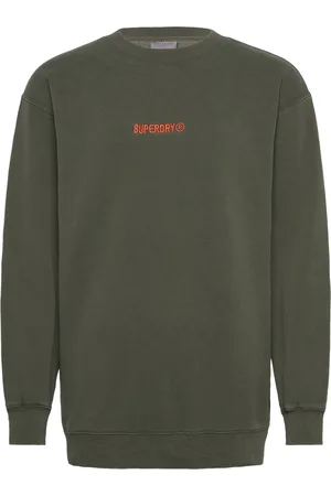 Superdry Micro Logo Graphic Loose Crew Tops Sweat-shirts & Hoodies Sweat-shirts Green