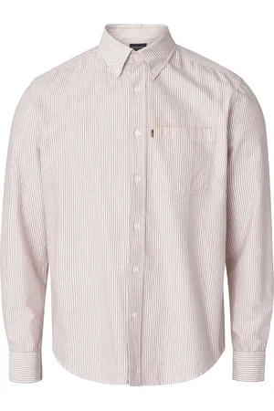 Lexington Casual Stripe Oxford B.d Shirt Tops Shirts Casual Red