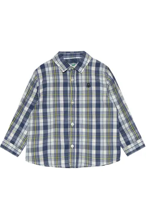 Benetton Shirt Tops Shirts Long-sleeved Shirts Multi/patterned