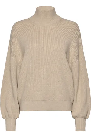 MSCH Mschmagnea Rachelle Pullover Tops Knitwear Turtleneck Beige