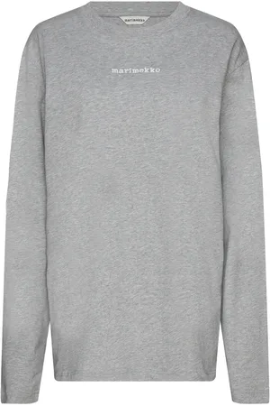 Marimekko Biitti Ii Logo Placement Tops T-shirts & Tops Long-sleeved Grey