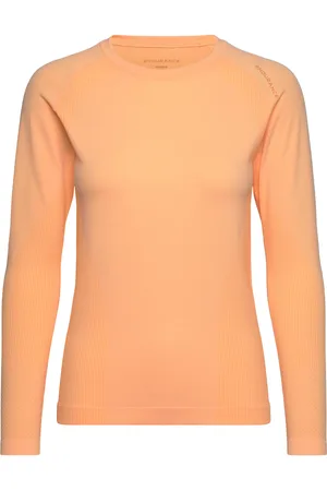 Endurance Halen W Seamless L/S Tee Sport Women Sport Clothing Sports Tops & T-shirts Sport Crop Tops Sport Long-sleeved Crop Tops Orange