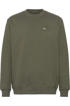 Tommy Hilfiger Tjm Reg S Flag Crew Tops T-shirts Long-sleeved Green