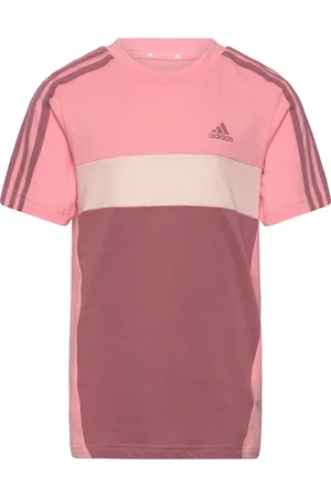 adidas J 3S Tib T Tops T-shirts Short-sleeved Pink