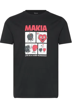 Makia Cartoon T-Shirt Tops T-shirts Short-sleeved Black