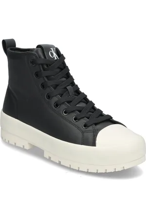 Calvin Klein Lugged Hybrid Mid Oh Mg Nappa Shoes Boots Ankle Boots Ankle Boots Flat Heel Black