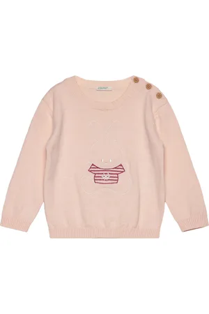 Benetton Sweater L/S Tops Sweat-shirts & Hoodies Sweat-shirts Pink