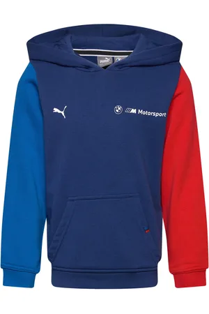 PUMA Bmw Mms Kids Ess Hoodie Ft Tops Sweat-shirts & Hoodies Hoodies Navy