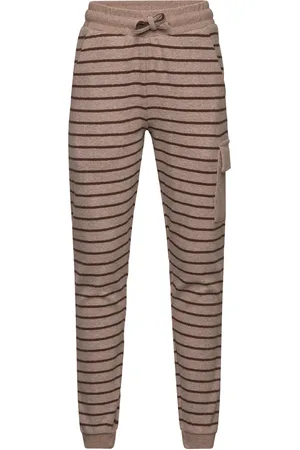 EN FANT Pants Sweat Stripe Bottoms Sweatpants Beige