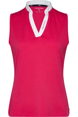 Calvin Klein Dayton S/Less Polo Sport Women Sport Clothing Sports Tops & T-shirts Sport Polos Pink