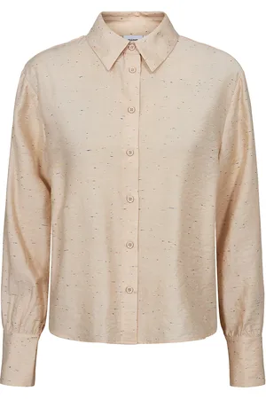 Numph Nujona Shirt Tops Shirts Long-sleeved Cream