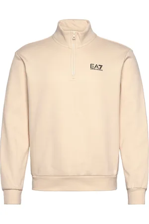 EA7 Sweatshirt Tops Knitwear Half Zip Jumpers Beige