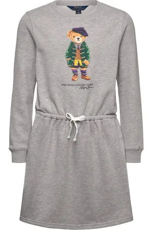 Ralph Lauren Polo Bear Fleece Dress Dresses & Skirts Dresses Casual Dresses Long-sleeved Casual Dresses Grey