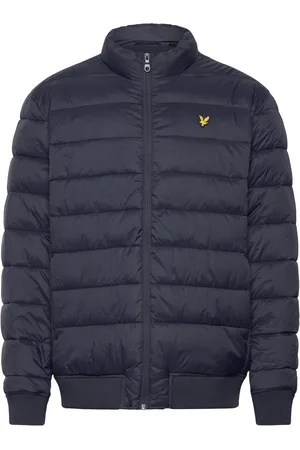 Lyle & Scott Funnel Neck Wadded Jacket Vuorillinen Takki Topattu Takki Navy