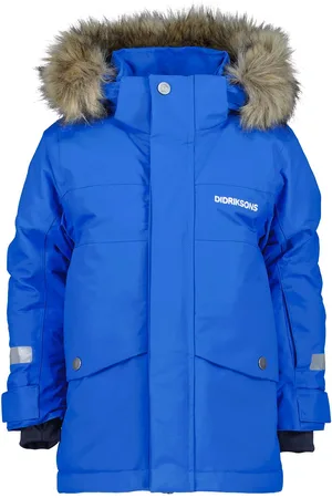 Didriksons Bjärven Kids Parka 3 Parka Takki Blue