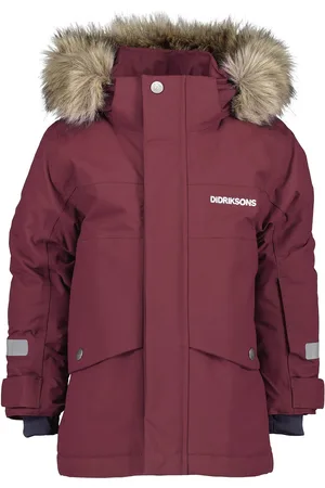 Didriksons Bjärven Kids Parka 3 Parka Takki Burgundy