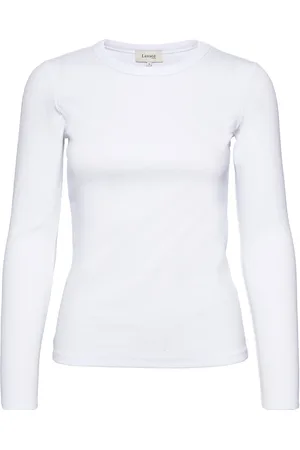 Levete Room Lr-Numbia Tops T-shirts & Tops Long-sleeved White