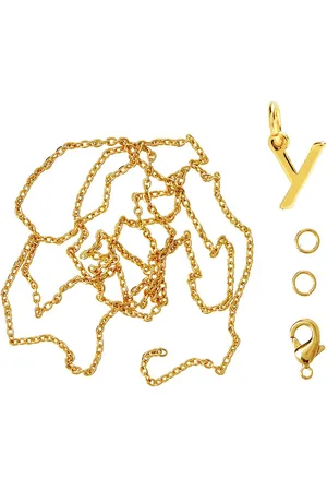 me&my BOX Letter Y Gp With O-Ring, Chain And Clasp Toys Creativity Drawing & Crafts Craft Jewellery & Accessories Gold