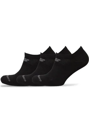New Balance Performance Cotton Flat Knit No Show Socks 3 Pack Sport Socks Footies-ankle Socks Black