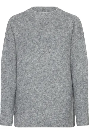 Norr Filine Knit Top Tops Knitwear Jumpers Grey