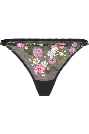 Etam Perle - Tanga Stringit Alusvaatteet Black