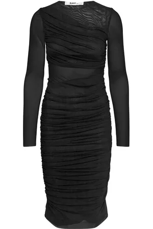 DAY Birger et Mikkelsen Jamiah - Mesh Solid Rd Polvipituinen Mekko Black