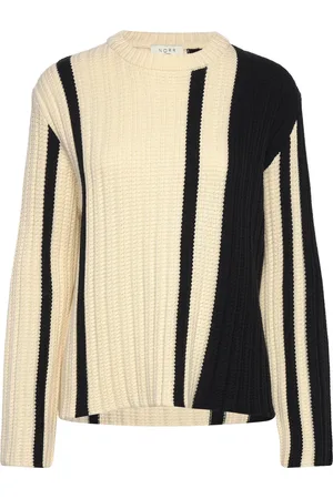 Norr Stilla Blocking Knit Top Tops Knitwear Jumpers Beige