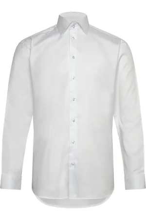 BOSWEEL SHIRTS EST. 1937 Herringb Tops Shirts Business White