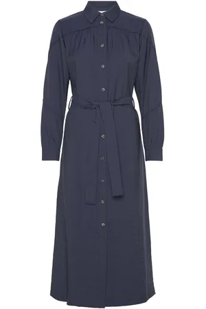 Coster Copenhagen Dress With Belt Polvipituinen Mekko Blue