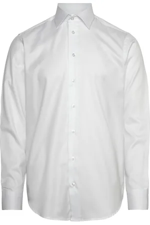 BOSWEEL SHIRTS EST. 1937 Herringb Tops Shirts Business White