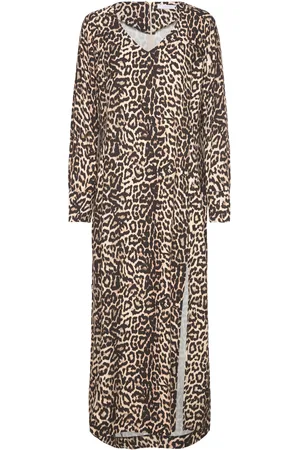 Coster Copenhagen Dress In Leo Print Polvipituinen Mekko Brown
