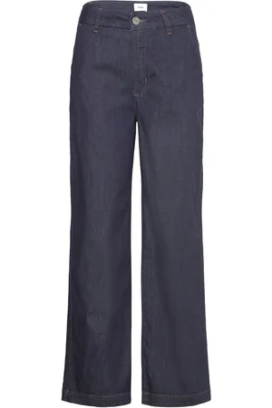 Numph Nuamber Pants Dark Blue Bottoms Jeans Wide Blue