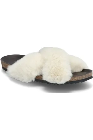 Lexington Camilla Faux Fur Slippers Aamutossut Tohvelit White