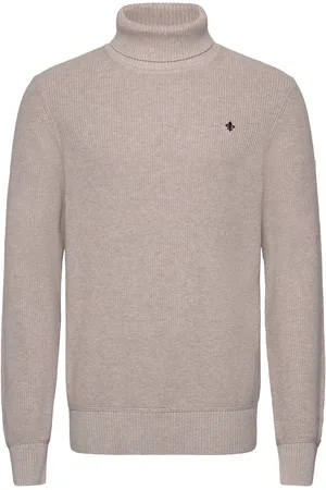 Morris Bernard Roller Neck Tops Knitwear Turtlenecks Beige