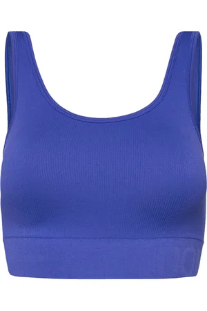 MOONCHILD YOGA WEAR Soft Rib Seamless Crop Top Sport Bras & Tops Sports Bras - All Blue