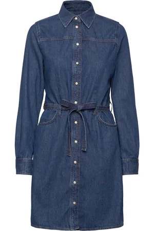 GANT Reg Denim Dress Lyhyt Mekko Blue