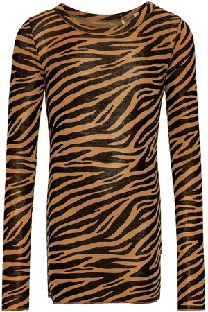 Molo Rihanna Wool Tops T-shirts Long-sleeved T-shirts Brown