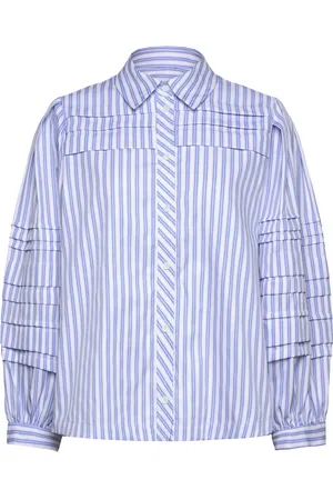 Munthe Trudie Tops Shirts Long-sleeved Blue