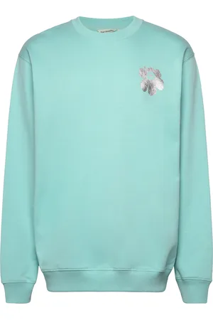 Marimekko Loisto Unikko Placement Tops Sweat-shirts & Hoodies Sweat-shirts Blue