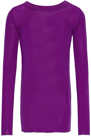 Molo Rihanna Wool Tops T-shirts Long-sleeved T-shirts Purple