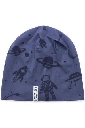 Geggamoja Bamboo Beanie Blue Astronaut Accessories Headwear Hats Beanie Blue