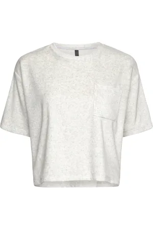 Hunkemöller Top Ss Cotton Velours Tops T-shirts & Tops Short-sleeved Grey