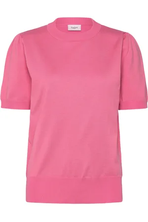 Saint Tropez Milasz Ss Pullover Tops Knitwear Jumpers Pink