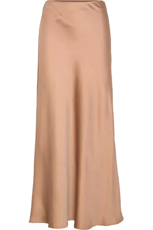 Soaked in Luxury Slanna Skirt Skirts Maxi Skirts Beige