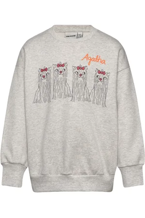 Mini Rodini Agatha Dogs Sp Sweatshirt Tops Sweat-shirts & Hoodies Sweat-shirts Grey