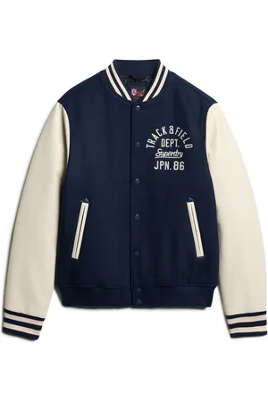 Superdry Varsity Chain Stitch Bomber Bombertakki Takki Blue